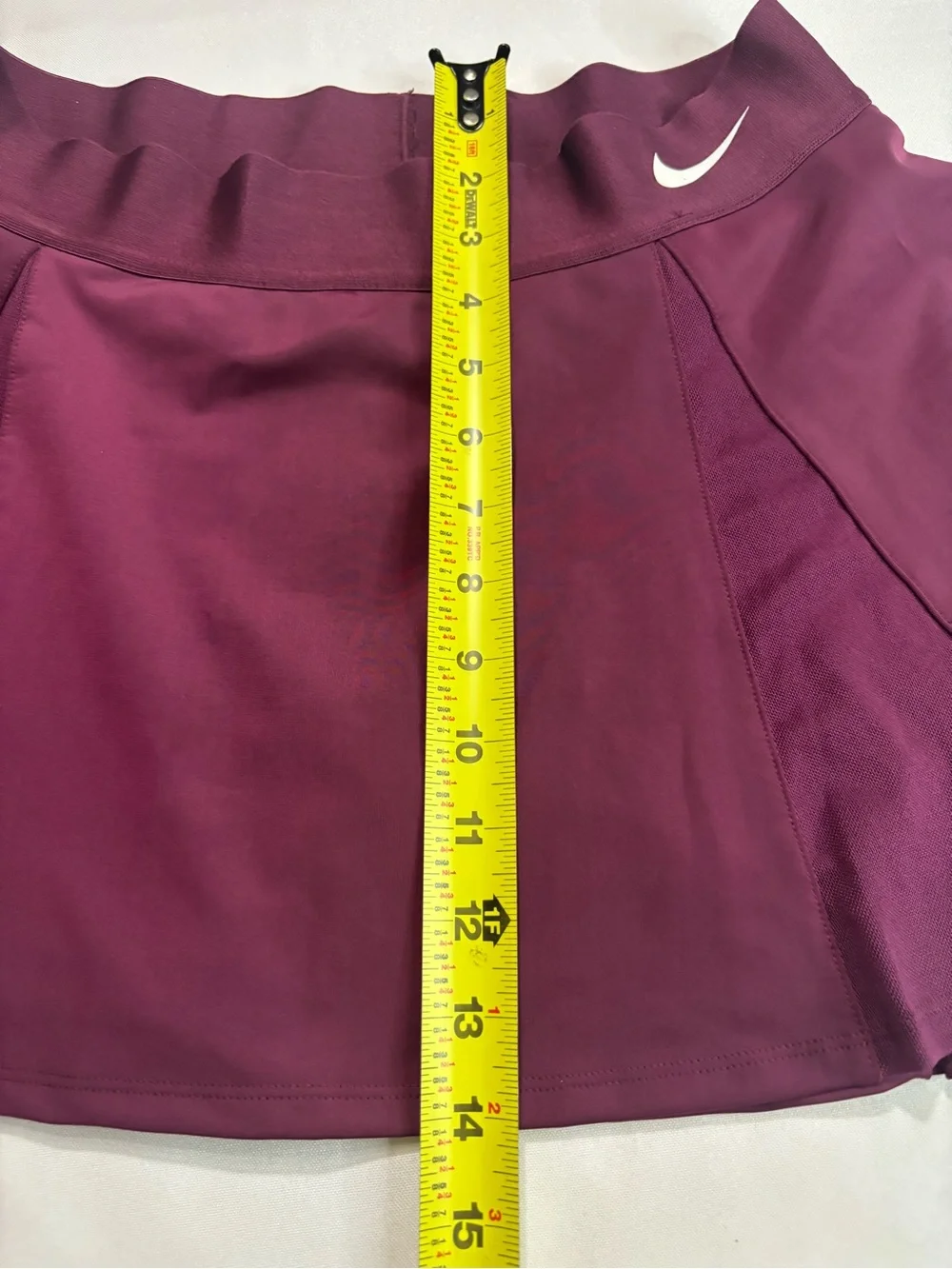 Nike Women's Plum Athletic Skater Skort with White Swoosh Accent